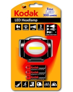 Фонарь Kodak LED Нeadlamp 5W/300lm +3AAA / 30413870