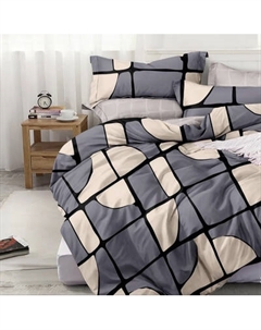 Комплект постельного белья Alleri Поплин Luxe 2сп с европростыней / П-386