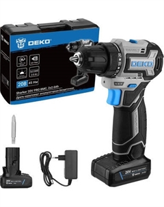 Аккумуляторная дрель-шуруповерт Deko Sharker 20V Pro / 084-1035