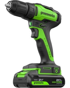 Аккумуляторная дрель-шуруповерт Greenworks GD24DD35 бесщеточная 24V / 3704007CUA