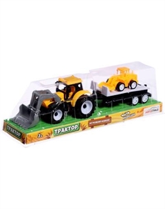 Трактор игрушечный Автоград Инерционный. Фермер. С прицепом 9985-7A / 7656643