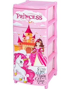 Комод пластиковый El Casa Замок 4-х секционный / 640029 El casa