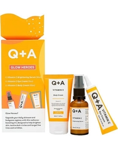 Набор косметики для лица и тела Q+A Glow Heroes Q+a