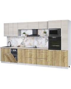 Кухонный гарнитур Интерлиния Мила Лайт 3.6-ПМ3