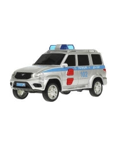 Автомобиль игрушечный Технопарк Uaz Патриот Полиция / PATRIOTBLACK-15PLPOL-SL