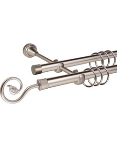 Карниз для штор АС ФОРОС Grace D19Г/19Г + наконечники Завиток одинарный Ас форос