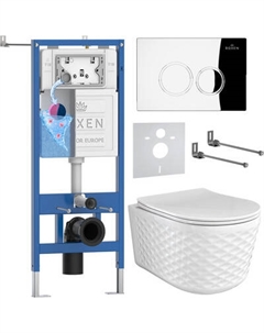 Унитаз подвесной с инсталляцией Roxen StounFix Dual Fresh 979009