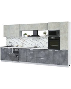 Кухонный гарнитур Интерлиния Мила Лайт 3.9-ПМ3