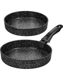 Набор сковородок Elan Gallery Гармония Вкуса Черный Мрамор / 121204 Elan gallery