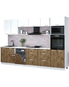 Кухонный гарнитур Интерлиния Мила Лайт 3.2-ПМ1