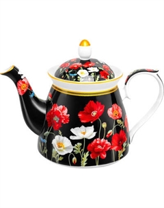 Заварочный чайник Elan Gallery Маки на черном / 420666 Elan gallery