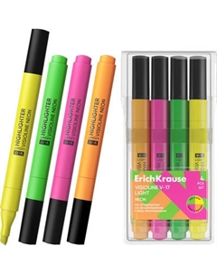 Набор маркеров Erich Krause Visioline V-17 Light Neon / 63560 Erich krause