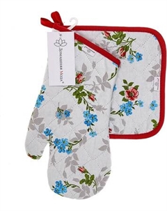 Набор прихваток Домашняя мода Розовый ноктюрн Варежка 15х30 + прихватка 20х20