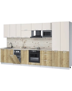 Кухонный гарнитур Интерлиния Мила Лайт 3.7-ПМ4