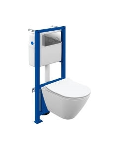 Унитаз подвесной с инсталляцией Cersanit City Smart CO DPL EO Slim + Link PRO / 68306