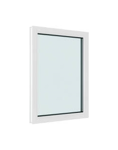 Окно ПВХ Brusbox Одностворчатое Глухое 2 стекла