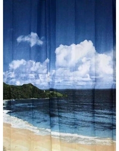 Шторка-занавеска для ванны Zalel Фотопринт Пляж 180x180 / DX-047