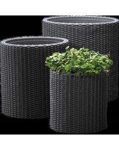Набор кашпо Keter Cylinder Planter S+M+L