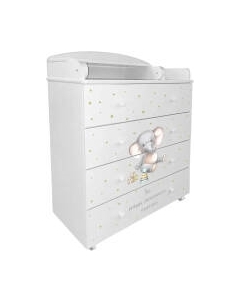 Комод пеленальный INDIGO My Sleepy Слоник 800/4 шариковые направляющие Indigo