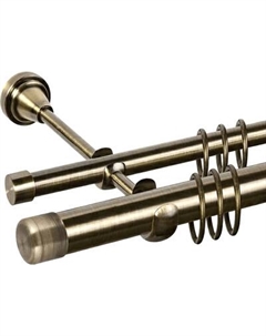 Карниз для штор АС ФОРОС Grace D25Г/16Г составной + заглушка Закругленная Ас форос