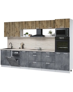 Кухонный гарнитур Интерлиния Мила Лайт 3.3-ПМ3