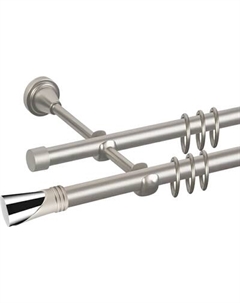 Карниз для штор АС ФОРОС Grace D19Г/19Г + наконечники Вега хром Ас форос