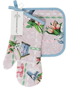 Набор прихваток Домашняя мода Весеннее пробуждение Варежка 15х30 + прихватка 20х20