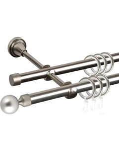 Карниз для штор АС ФОРОС Grace D19Г/19Г + наконечники Шар Стюард Ас форос
