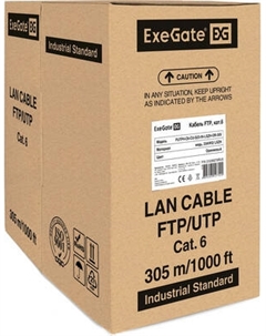 Кабель ExeGate FUTP4-C6-CU-S23-IN-LSZH-OR-305-FLUKE / EX289279RUS Exegate