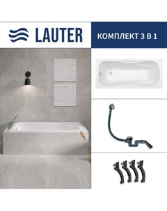 Ванна чугунная Lauter Regina 2101416 / 160х75 с сифоном 21Y31010