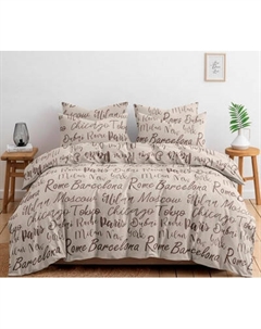 Комплект постельного белья Ночь нежна Сити Евро 70x70 / 20693-1+20312-21