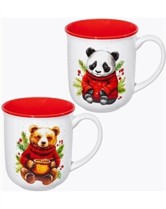 Набор кружек Elan Gallery Панда и Мишка / 880260 Elan gallery