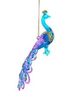 Елочная игрушка Kurt S. Adler Радужный павлин / T3462 Kurt s. adler