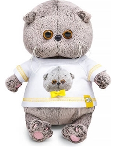 Мягкая игрушка Budi Basa Кот Басик Baby в футболке с автопортретом / 10852062 Budi basa