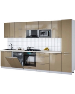 Кухонный гарнитур Интерлиния Мила Gloss 3.3-ПМ2