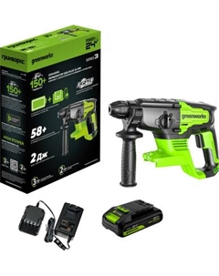 Перфоратор Greenworks GD24SDS2 / 3803007CUA
