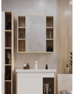 Шкаф с зеркалом для ванной Mixline Милтон-70 / 557616