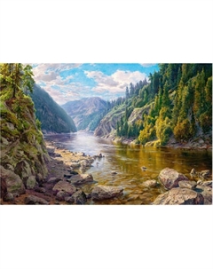 Набор алмазной вышивки Остров Сокровищ Горная речка / 663867 Остров сокровищ