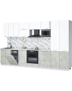 Кухонный гарнитур Интерлиния Мила Лайт 3.5-ПМ4