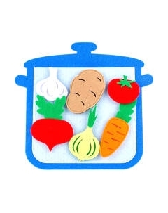 Развивающая игра Фетров Кастрюля с овощами / 1201006