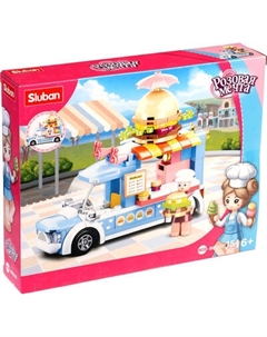 Конструктор Sluban Розовая Мечта Фудтрак с бургерами M38-B0993B / 10890986