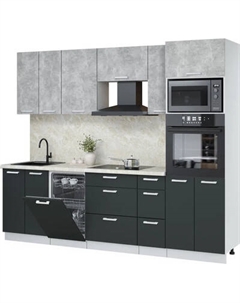 Кухонный гарнитур Интерлиния Мила Лайт 2.55-ПМ3