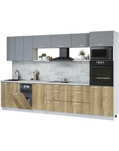 Кухонный гарнитур Интерлиния Мила Лайт 3.3-ПМ3