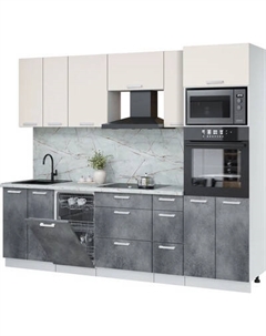 Кухонный гарнитур Интерлиния Мила Лайт 2.55-ПМ3