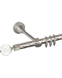 Карниз для штор АС ФОРОС Grace D19К + наконечники Кристалл Ас форос