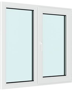 Окно ПВХ Добрае акенца Двухстворчатое с поворотно-откидной створкой 3 стекла