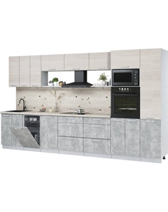 Кухонный гарнитур Интерлиния Мила Лайт 3.7-ПМ3