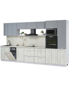Кухонный гарнитур Интерлиния Мила Лайт 3.7-ПМ3