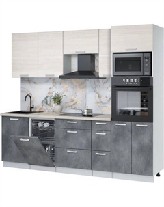 Кухонный гарнитур Интерлиния Мила Лайт 2.45-ПМ3