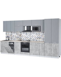 Кухонный гарнитур Интерлиния Мила Лайт 3.8-ПМ4